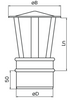 Daszek kominowy Parasol Jawar WDPK z blachy kwasoodpornej 1mm o średnicy 225 mm